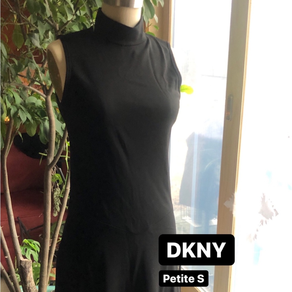 MUST GO! DKNY Sleeveless Black Dress w/ Asymmetrical Hemline